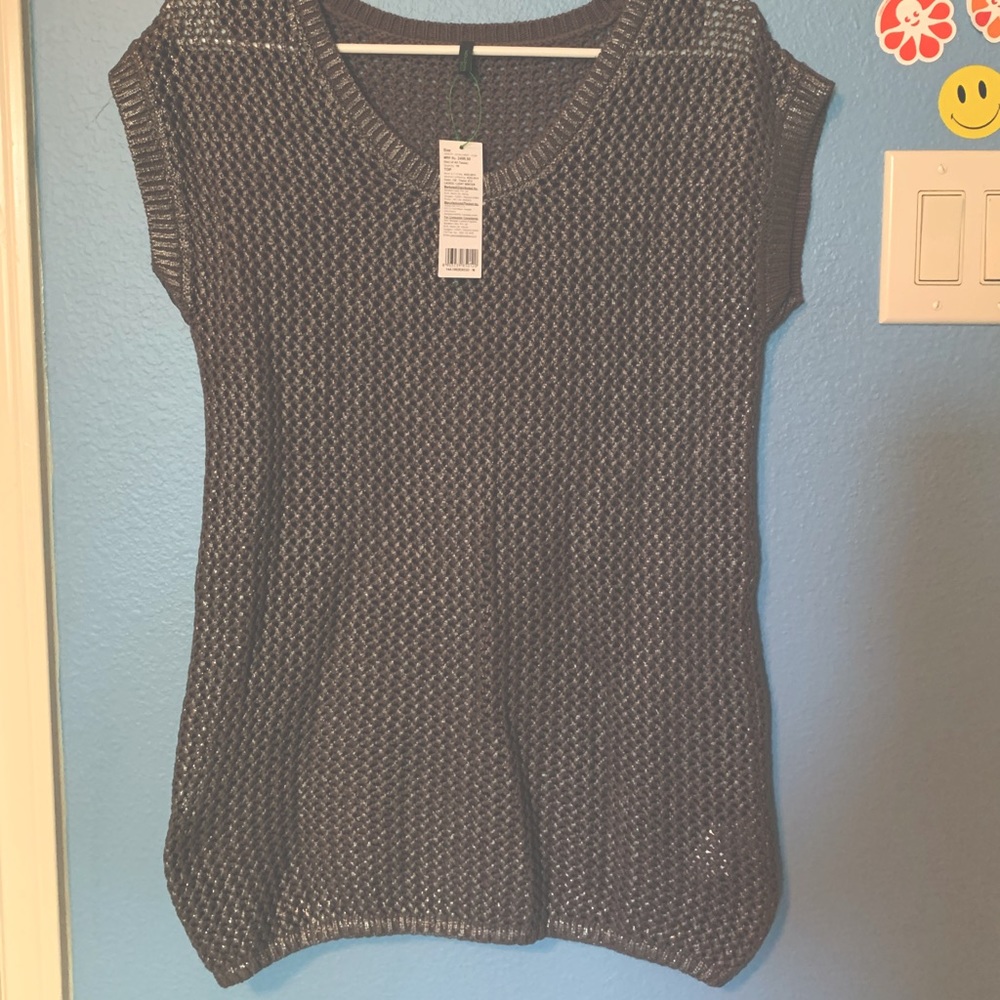 Stiles benneton sweater mesh grey